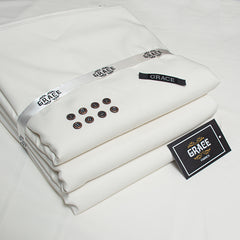 Grace Wash & Wear Premium Men's Unstitched Suit - Off White