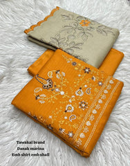 3 Piece khadar Baroque brand Ladies Suit - 005
