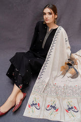 Premium Dhanak Embroidered Suit 3PC - 16