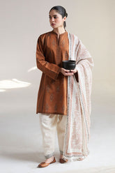 Premium Dhanak Embroidered Suit 3PC - 11