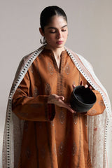 Premium Dhanak Embroidered Suit 3PC - 11
