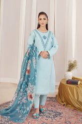 Premium Dhanak Embroidered Suit 3PC - 03