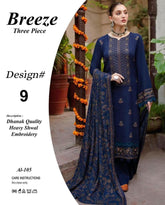 Breeze Winter 3-Piece Collection – Premium Dhenak Fabric- 09