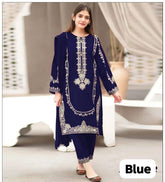 Premium Dhanak Embroidered Suit 2PC - 07