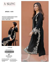 Premium Dhanak Embroidered Suit 2PC - 15