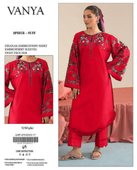 Premium Dhanak Embroidered Suit 2PC - 20