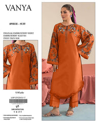 Premium Dhanak Embroidered Suit 2PC - 22