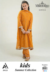 Maria B Kids 3 Peace Lawn Embroidered Unstitched Suit DD-08