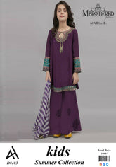 Maria B Kids 3 Peace Lawn Embroidered Unstitched Suit DD-10