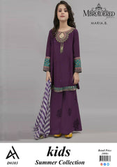 Maria B Kids 3 Peace Lawn Embroidered Unstitched Suit DD-10