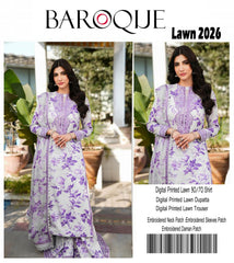 Premium Lawn 3PC Embroidered Suit 02