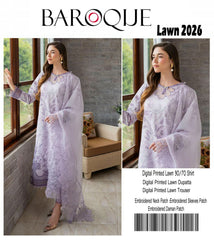 Premium Lawn 3PC Embroidered Suit 05
