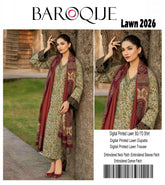 Premium Lawn 3PC Embroidered suit 07