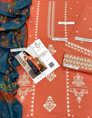 URGE Premium Airjet Lawn 3PC Embroidered Collection Lawn 08