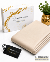 Bestostore Premium Sand 112×84 Wash & Wear Suiting for Men – Soft Feel, Elegant Fall & Lasting Shine