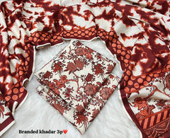 3 Piece khadar Baroque brand Ladies Suit - vol 12