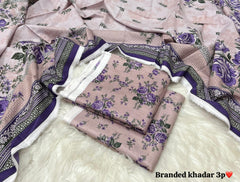 3 Piece khadar Baroque brand Ladies Suit - vol 6