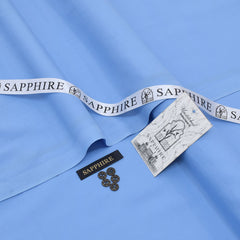 Sapphire Sky Blue Wash & Wear Men’s Suit –premium Wrinkle-Free Summer Fabric