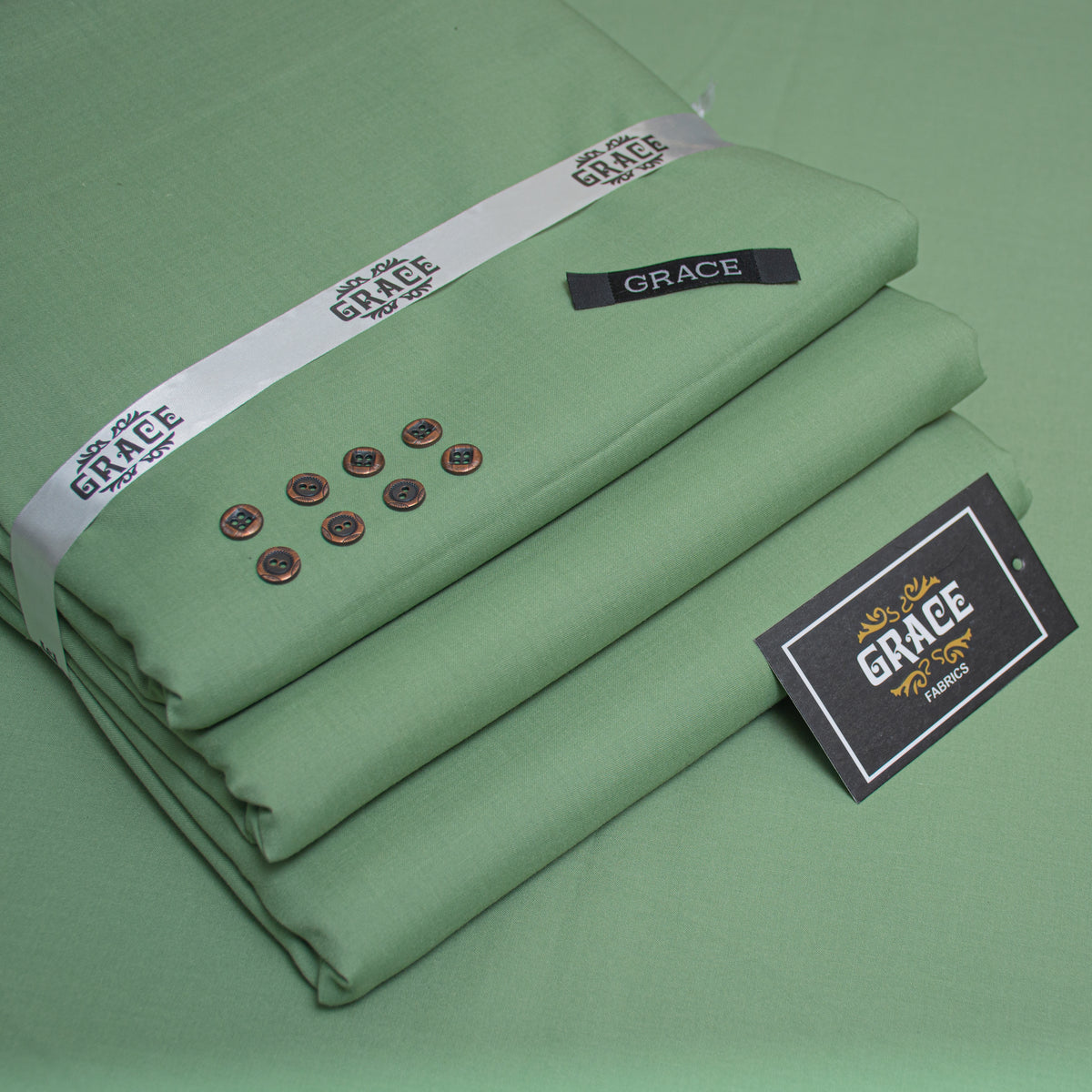 Grace Wash & Wear Premium Men's Unstitched Suit - Light Green