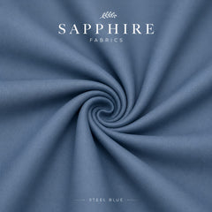 Sapphire Steel Blue Fabron Wash & Wear 80×80 Summer Fabric for Men – Premium Soft Lightweight Unstitched Suit | Wrinkle Resistant