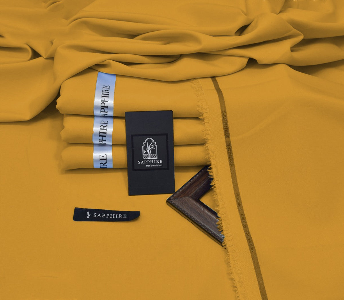 Four seasons sapphire wash n wear unstitched Harvest Gold