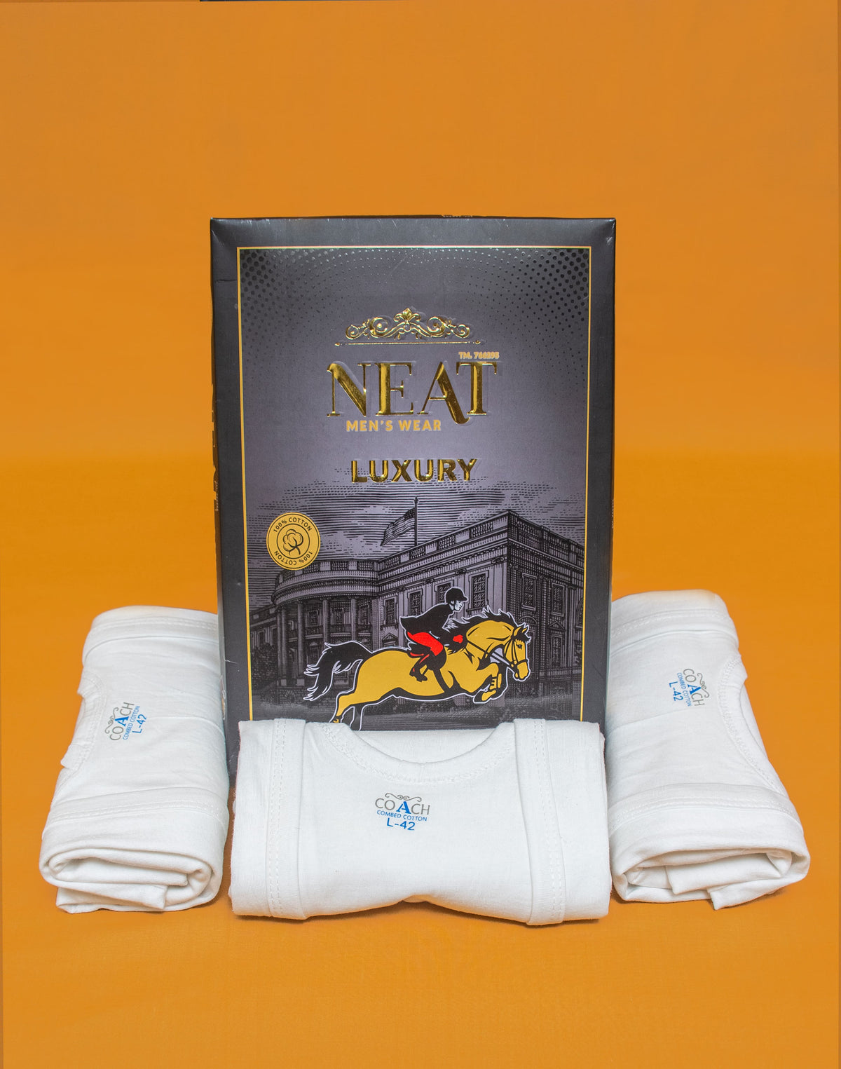 Pack of 3 Luxury Cotton Gents Vest with Sleeves