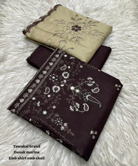 3 Piece khadar Baroque brand  Ladies Suit - 004