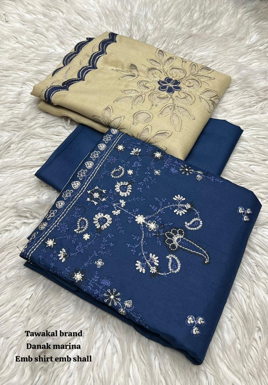3 Piece khadar Baroque brand  Ladies Suit - 006
