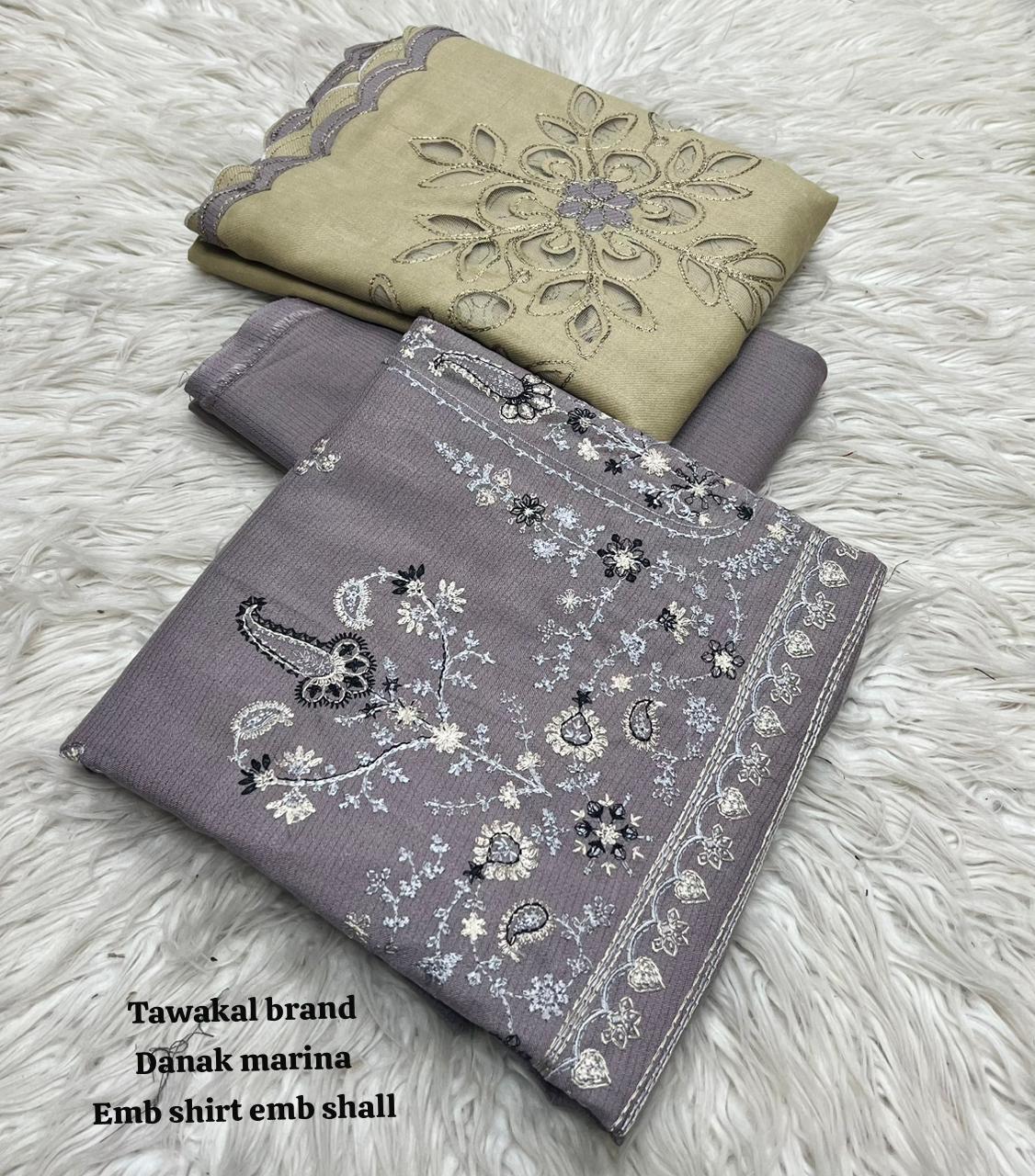 3 Piece khadar Baroque brand  Ladies Suit - 008