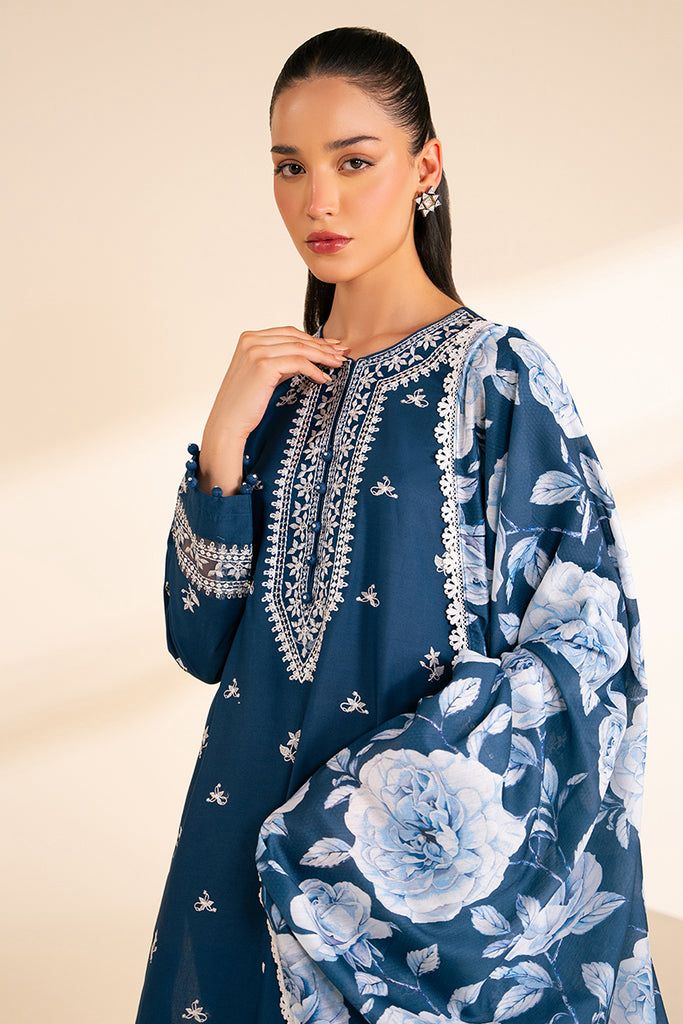 Premium Dhanak Embroidered Suit 3PC 23