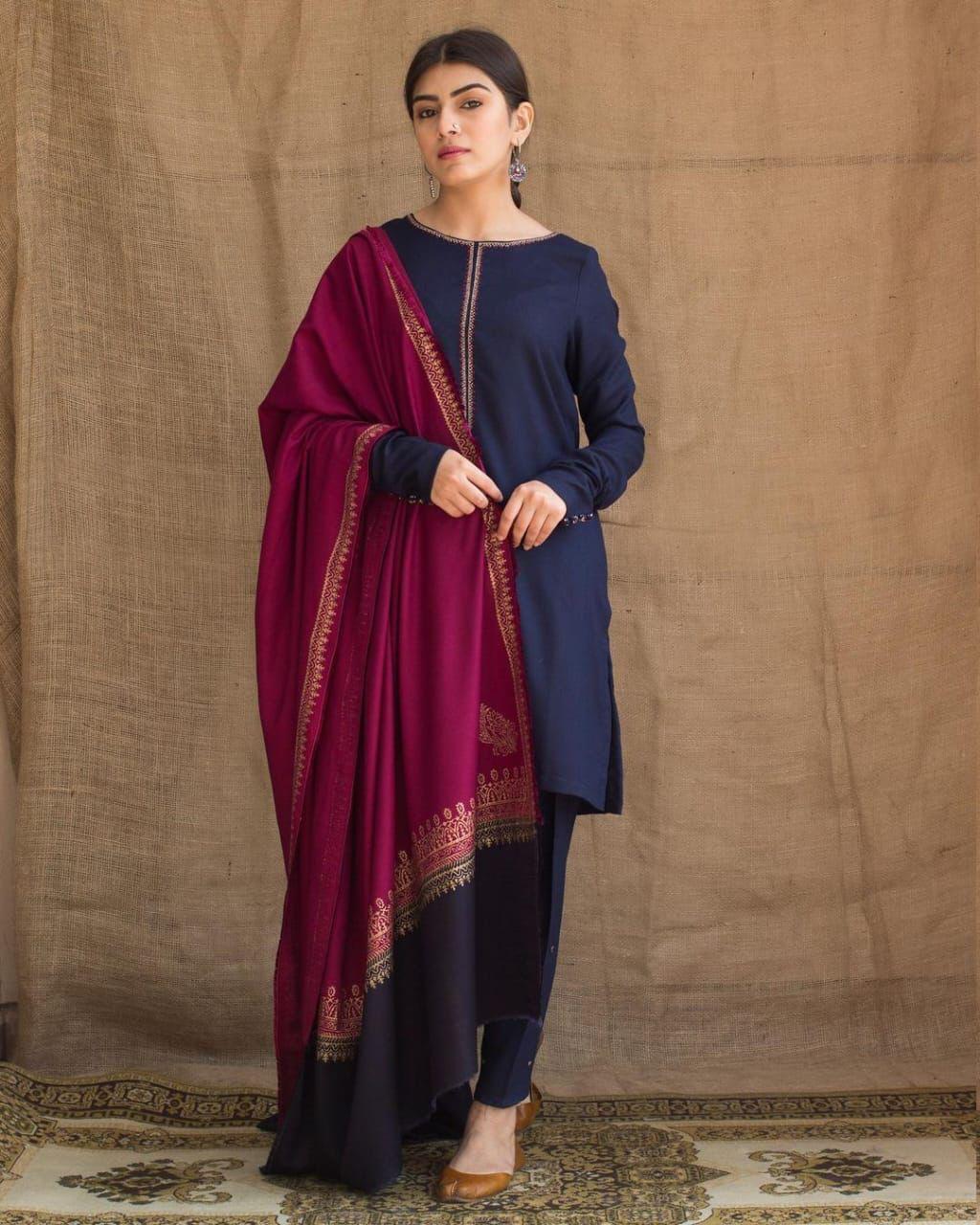 Premium Dhanak Embroidered Suit 3PC 26