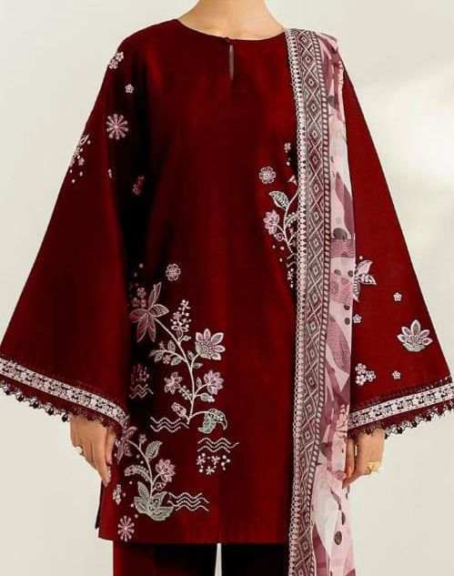 Premium Dhanak Embroidered Suit 3PC 21