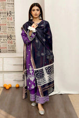 Premium Dhanak Embroidered Suit 3PC - 19