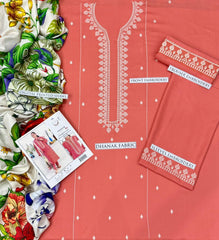Premium Dhanak Embroidered Suit 3PC 01