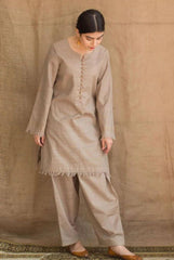 Premium Dhanak Embroidered Suit 3PC - 13