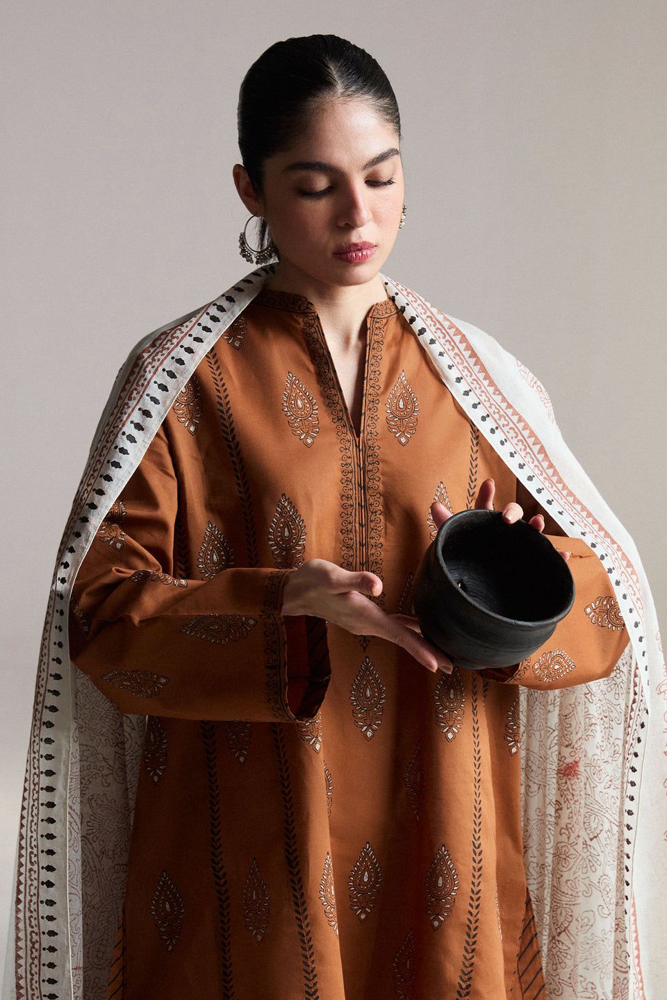 Premium Dhanak Embroidered Suit 3PC - 11