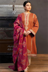 Premium Dhanak Embroidered Suit 3PC - 10