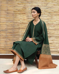 Premium Dhanak Embroidered Suit 3PC - 05