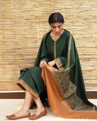 Premium Dhanak Embroidered Suit 3PC - 05