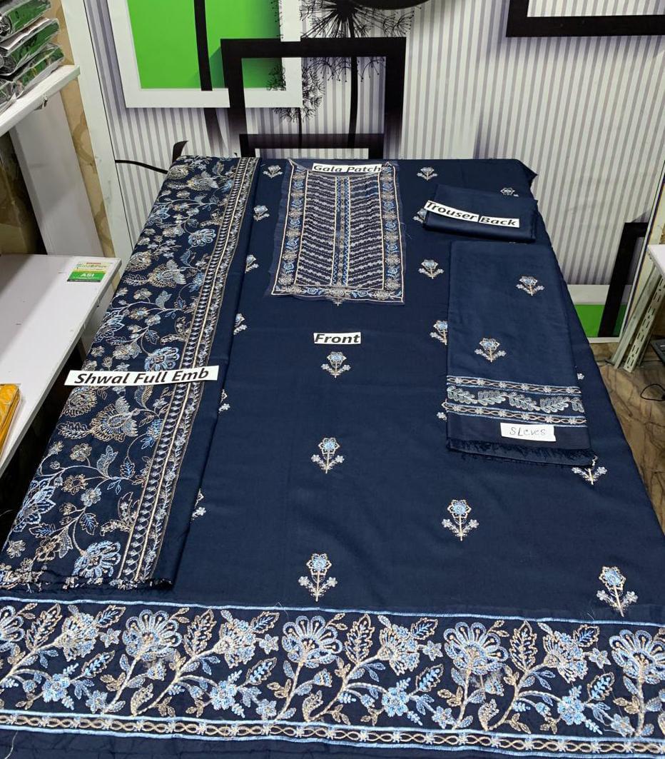 Breeze Winter 3-Piece Collection – Premium Dhenak Fabric- 09