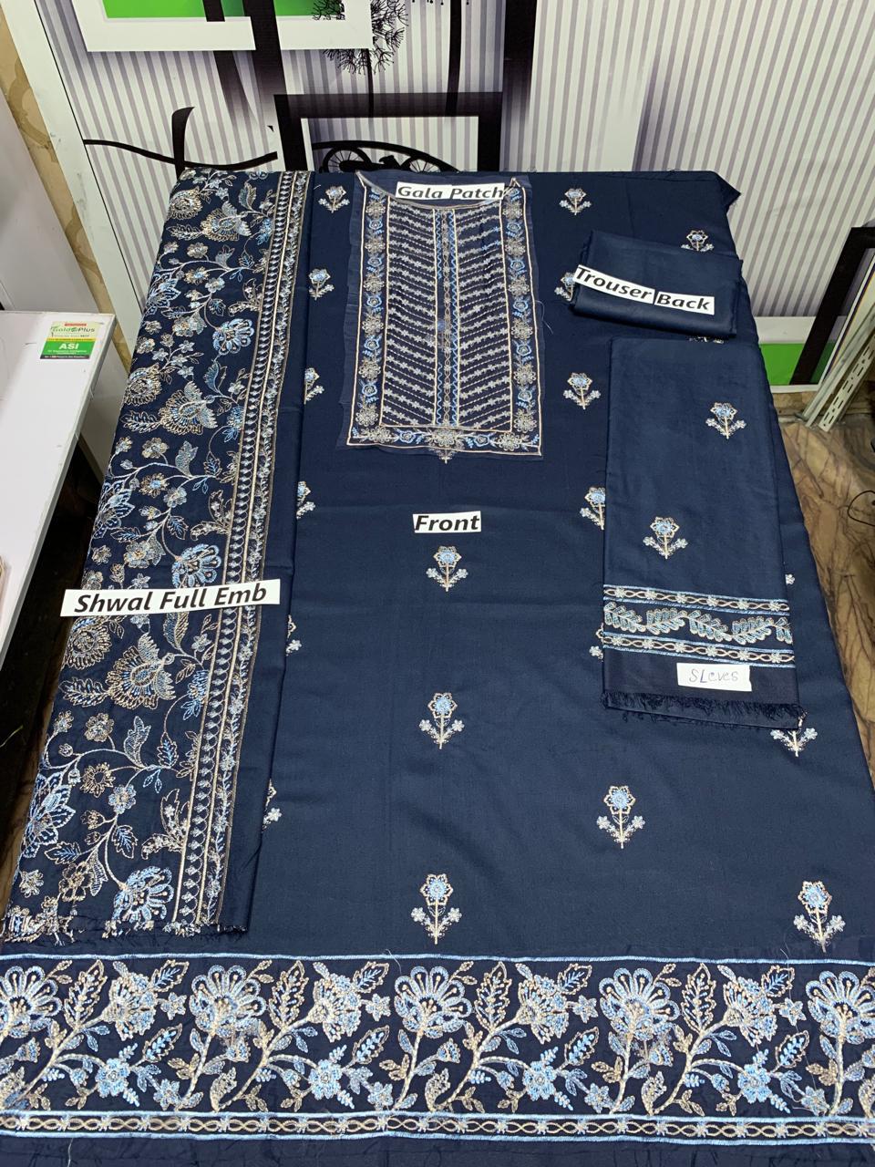 Breeze Winter 3-Piece Collection – Premium Dhenak Fabric- 09