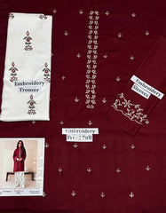 Premium Dhanak Embroidered Suit 2PC - 04