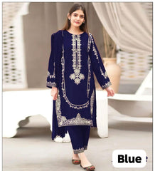 Premium Dhanak Embroidered Suit 2PC - 07