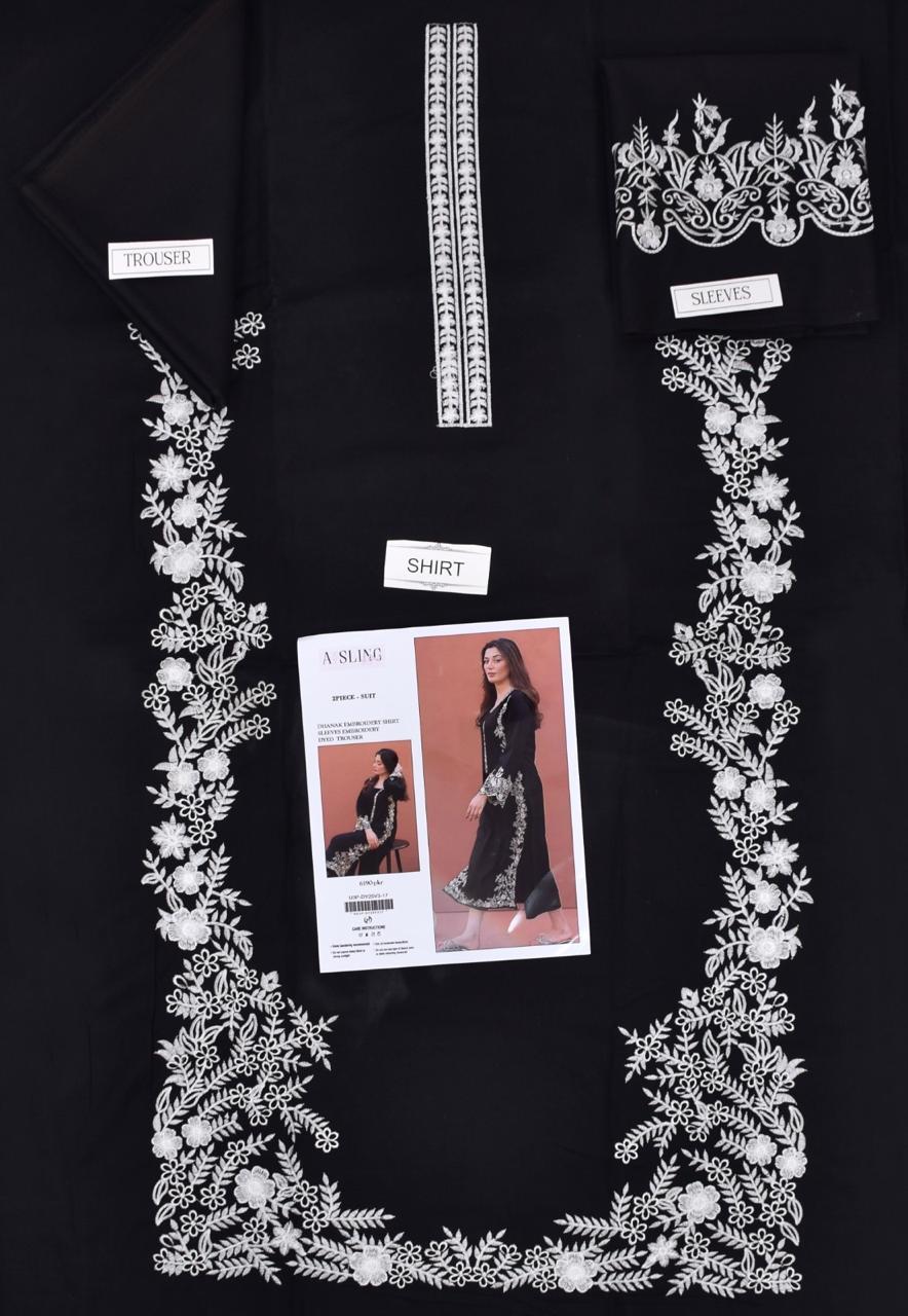 Premium Dhanak Embroidered Suit 2PC - 15