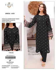 Premium Dhanak Embroidered Suit 2PC - 19
