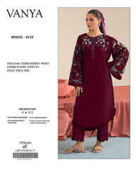 Premium Dhanak Embroidered Suit 2PC - 21