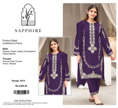 Premium Dhanak Embroidered Suit 2PC - 27