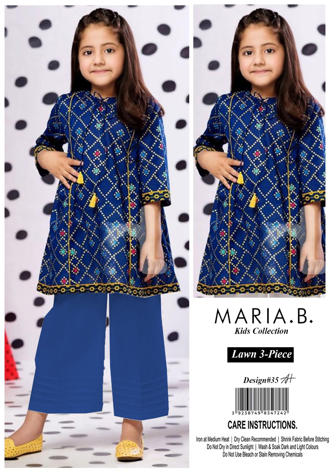 Maria B Kids 3 Peace Lawn Embroidered Unstitched Suit Vol 3