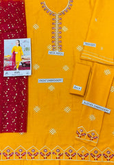 Maria B Kids 3 Peace Lawn Embroidered Unstitched Suit DD-04