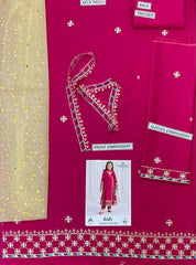 Maria B Kids 3 Peace Lawn Embroidered Unstitched Suit DD-03